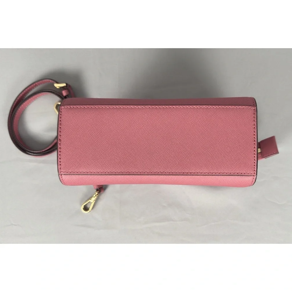 Michael Kors Selma Medium Messenger Bag Coral Pink Saffiano Leather